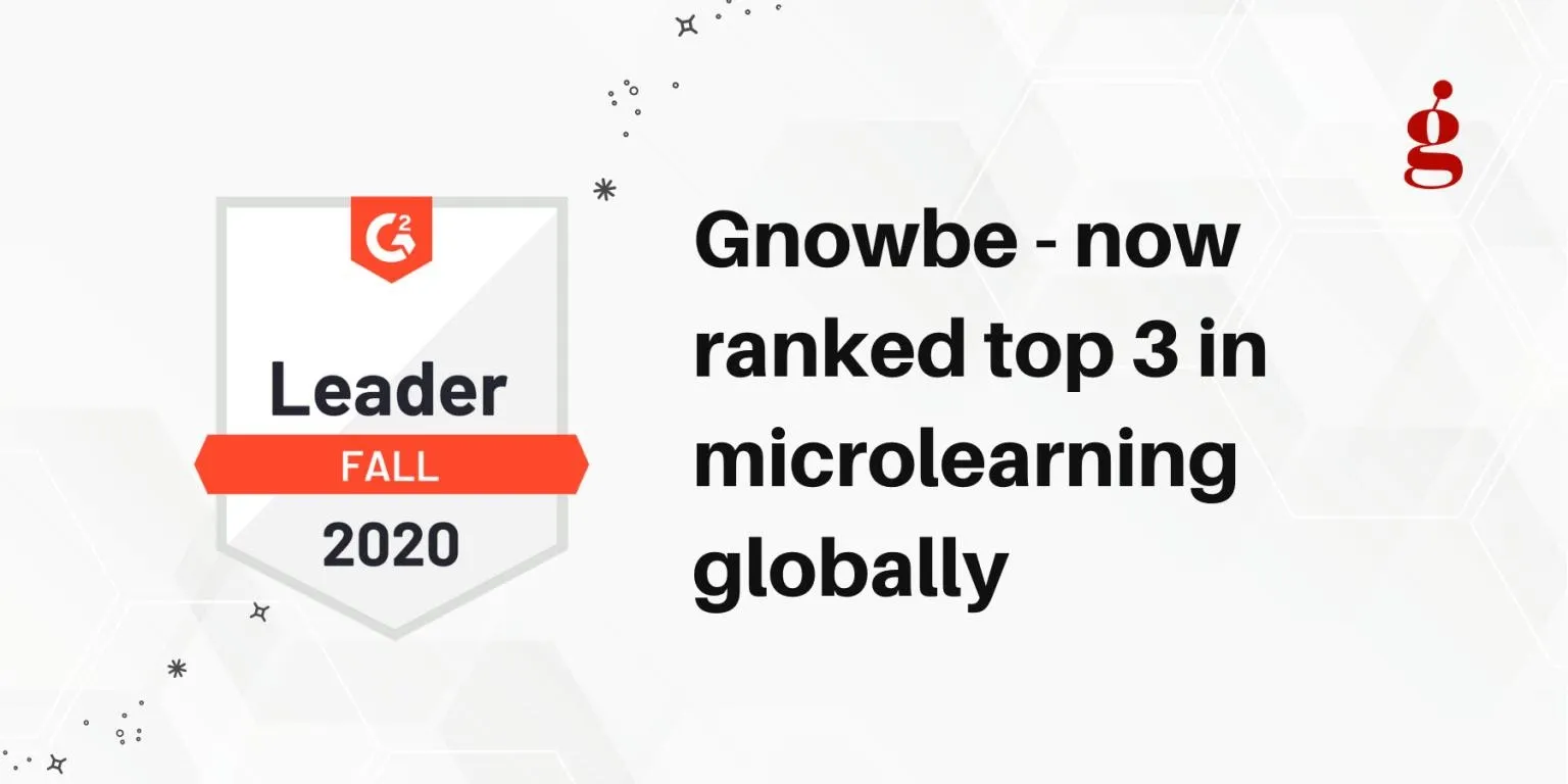 Gnowbe Ranked Top 3 Microlearning Tool Globally